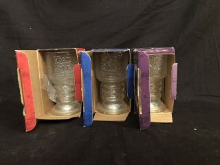 3 Lord of the Rings Fellowship Burger King Glass Goblets 2001 FRODO,  STRIDER,  AR 5