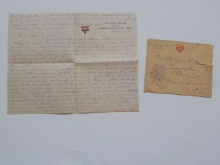 Wwi Letter 1918 Ymca Stationary 56th Pioneer Infantry Loysville Pennsylvania Ww1