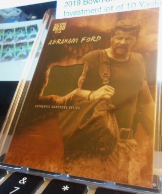 2018 Topps The Walking Dead Road To Alexandria Abraham Ford Ssp Red Relic 5/10