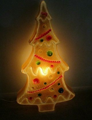 Vintage Gingerbread Christmas Tree - Don Featherstone - Union Blow Mold Light