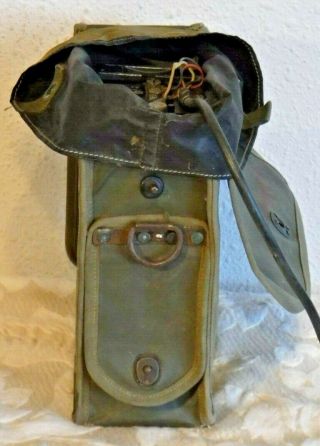 US Army Signal Corp EE - 8 - B 1950 Vintage Field Telephone in Carrying Bag 6