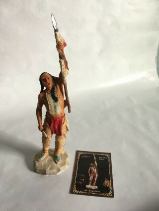 Castagna Native Indian Figurine Crazy Horse With Card