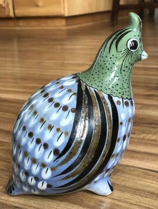 Ken Edwards El Palomar Quail Bird Tonala Mexican Pottery Mexico Signed 4