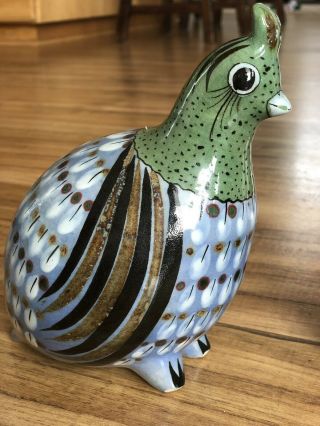Ken Edwards El Palomar Quail Bird Tonala Mexican Pottery Mexico Signed 5