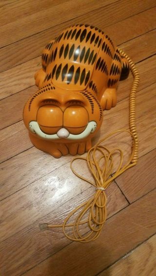 Tyco Vintage Garfield The Cat Phone Open And Close Eyes