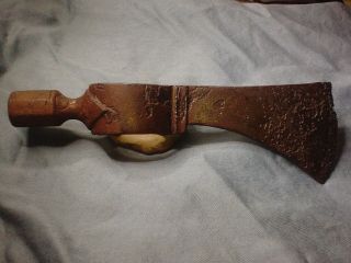 Antique - 1800 Ad Tomahawk Trade Axe Pipe Case Iron Found In A Barn
