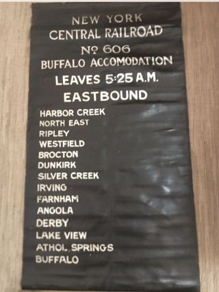 Nyc Rr “buffalo Accommodation” Roll,  On Canvas,  5’ X 2’ With Wood Roller.