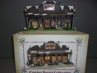 Cracker Barrel Old Country Store Christmas Village Happy Holidays Santa Checkers