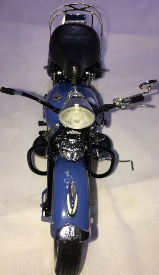 FRANKLIN 1948 BLUE HARLEY - DAVIDSON PANHEAD Motorcycle 1:10 scale DIECAST 3