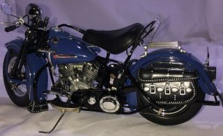 FRANKLIN 1948 BLUE HARLEY - DAVIDSON PANHEAD Motorcycle 1:10 scale DIECAST 5