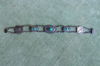Antique Israel Bracelet - Sterling Silver - 7 3/4 