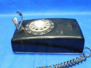 Vintage 1962 Black Western Electric Wall Mount Rotary Dial Telephone Phone 4