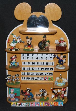 Disney Danbury 1998 Disney Characters Perpetual Calendar Figurines X12