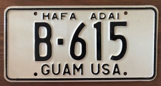 Guam License Plate 70s - 80s