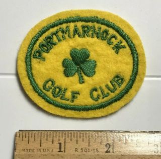 Portmarnock Golf Club Ireland Irish Green Shamrock Yellow Felt Embroidered Patch