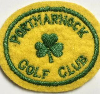 Portmarnock Golf Club Ireland Irish Green Shamrock Yellow Felt Embroidered Patch 2