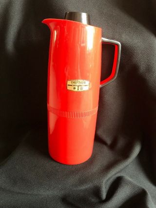 Vintage Thermos Flask Jug Red Retro Camping Picnic
