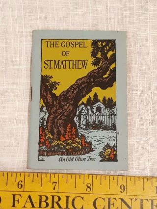 American Bible Society Booklet The Gospel Of St Matthew 1928 Pocket Size Bible
