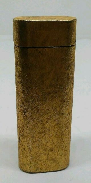 Cartier 18k Gold - Plated Brushed Bark Pattern Oval Lighter Gold (d40550)