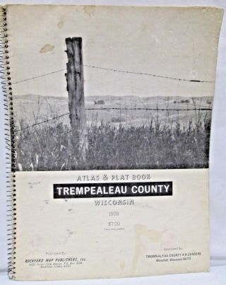1978 Land Atlas & Plat Book Trempealeau County Wisconsin Map