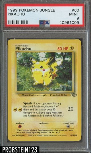 1999 Pokemon Jungle 60 Pikachu Psa 9