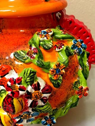 Mexican Talavera Vase Ginger Jar Lid Pot Pottery Gerardo Garcia Tibor Folk Art 4