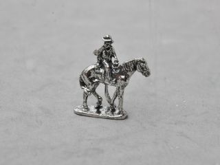 Will Roger & Horse Soap Suds Charm Sterling Silver American Humorist 7/8 " West