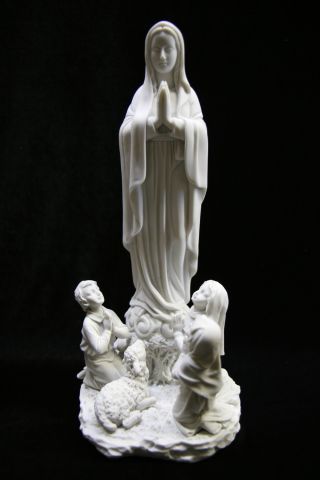 Our Lady Of Fatima Pilgrim Virgin Mary With Children Catholic Statue Sculpture