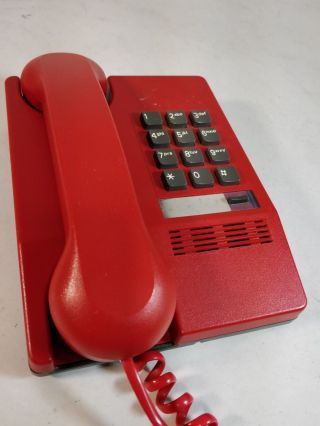 Vintage Red Push Button Telephone Northern Telecom 1983