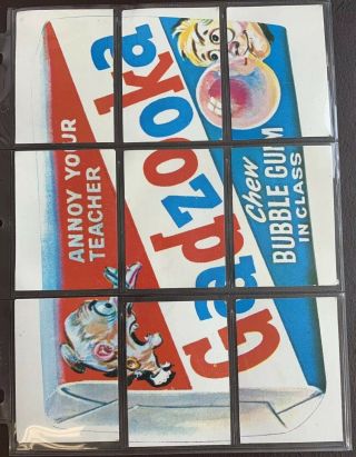 Uk 1974 Very Rare Topps Wacky Packages 1st Series Complete U.  K.  Puzzle Set