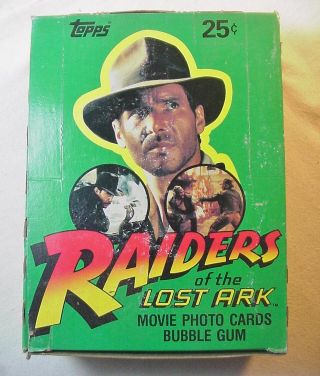 1981 Full Box Raiders Of The Lost Ark Indiana Jones Movie Cards 36 Uo Wax Packs