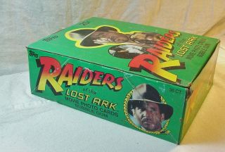 1981 FULL BOX RAIDERS OF THE LOST ARK INDIANA JONES MOVIE CARDS 36 UO WAX PACKS 3