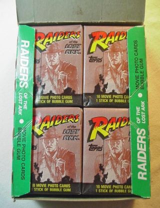 1981 FULL BOX RAIDERS OF THE LOST ARK INDIANA JONES MOVIE CARDS 36 UO WAX PACKS 4