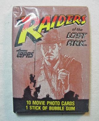 1981 FULL BOX RAIDERS OF THE LOST ARK INDIANA JONES MOVIE CARDS 36 UO WAX PACKS 5