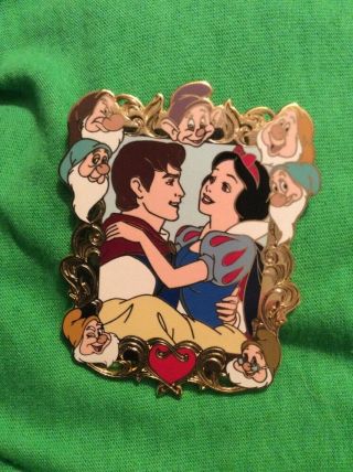 Rare Vhtf Disney Pin Da Snow White & Prince Charming Dwarfs Le 100