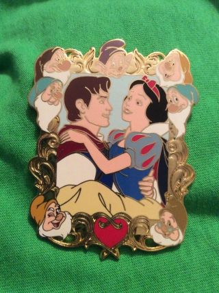 RARE VHTF Disney Pin DA Snow White & Prince Charming Dwarfs LE 100 2