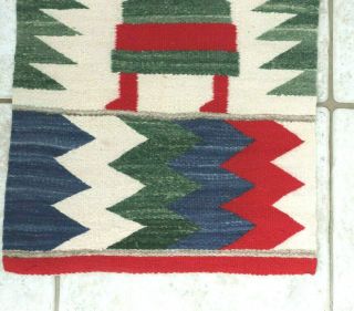 Vintage Hand - Woven Rug Wall Art Hanging Southwestern Navajo Native American YEI 6