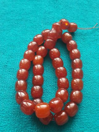 Faturan Rosary Amber Bakelite German Brouwn Islamic Prayer Beads 73 Gr Tesbih