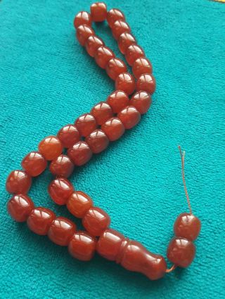 Faturan Rosary Amber Bakelite German brouwn Islamic Prayer Beads 73 gr Tesbih 2