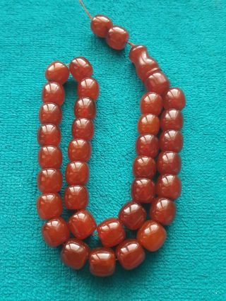Faturan Rosary Amber Bakelite German brouwn Islamic Prayer Beads 73 gr Tesbih 4