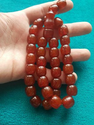 Faturan Rosary Amber Bakelite German brouwn Islamic Prayer Beads 73 gr Tesbih 5