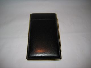 Colibri Black Leather Case With Brass Closure 6 1/2 " X 4 "