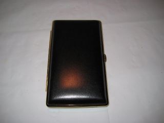 Colibri Black Leather Case With Brass Closure 6 1/2 