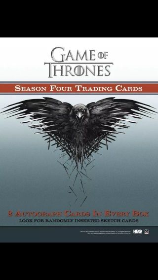 Game Of Thrones Season 4 Factory Trading Card Hobby Box