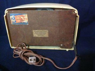 Vintage General Electric Bakelite AM Tube Radio Model 114 4