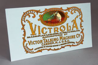 Big Rectangular Victrola Phonograph Water Slide Decal For Cabinet Restoration