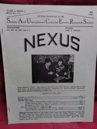 Original/vintage May 1955 " Saucer News " Vol.  2 No 
