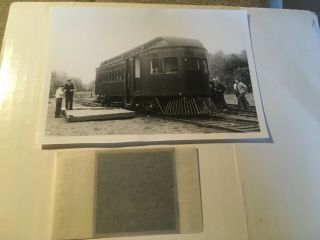Vintage Photo & Negative Wolfeborough Railroad Loco 10 Nh