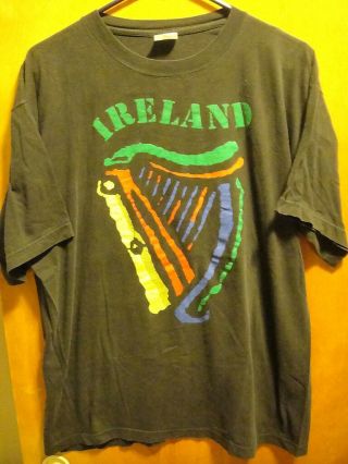 Ireland Xl Vintage Imported Harp Logo T Shirt