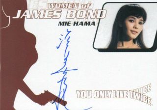 James Bond Women Of James Bond In Motion Mie Hama Autograph Card Wa13